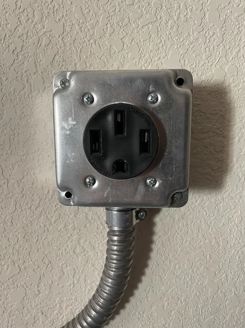 NEMA 14-50 outlet installed for Electrical Panel Upgrade in Kirkwood